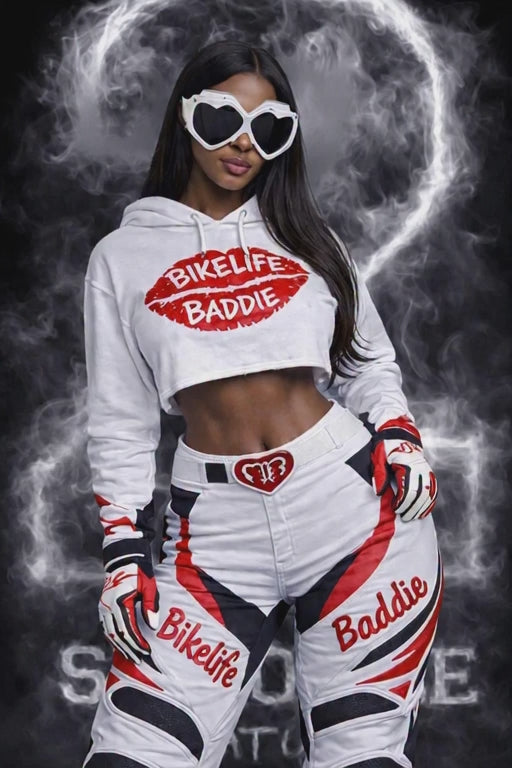 BIKELIFE BADDIE (cute&tuff) crop hoody